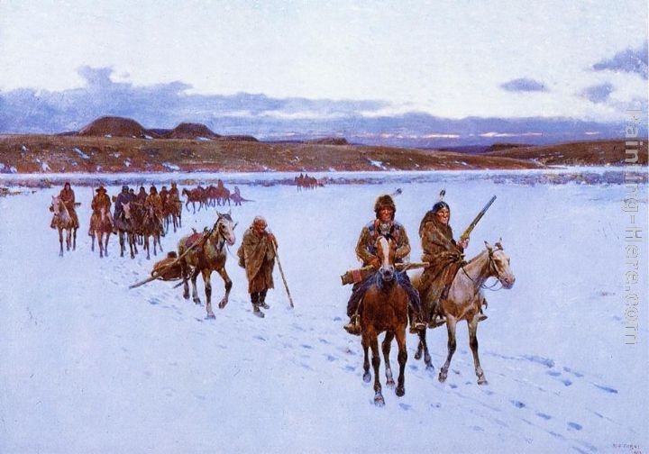 Henry Farny Departure for the Buffalo Hunt